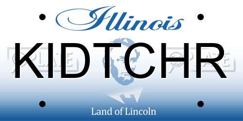 KIDTCHR Illinois License Plate