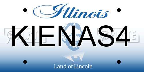 KIENAS4 Illinois License Plate