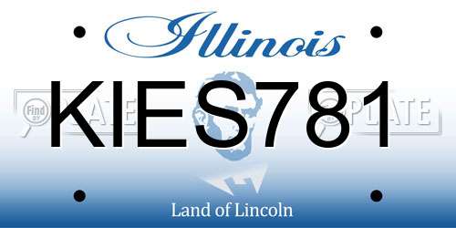 KIES781 Illinois License Plate