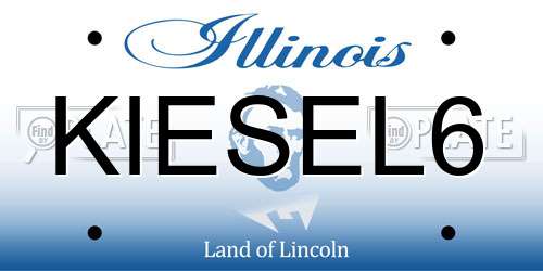 KIESEL6 Illinois License Plate