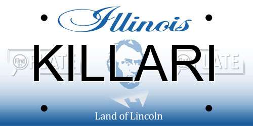 KILLARI Illinois License Plate