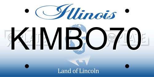 KIMBO70 Illinois License Plate