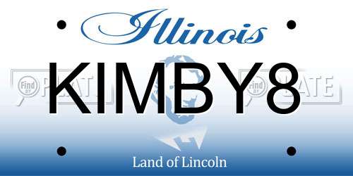 KIMBY8 Illinois License Plate