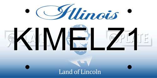 KIMELZ1 Illinois License Plate
