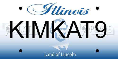 KIMKAT9 Illinois License Plate