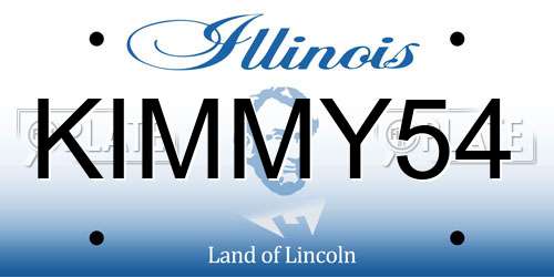 KIMMY54 Illinois License Plate