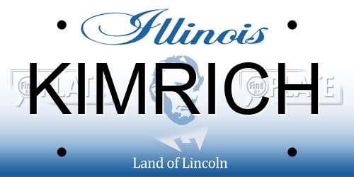 KIMRICH Illinois License Plate