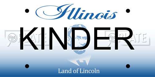 KINDER Illinois License Plate