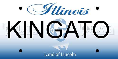 KINGATO Illinois License Plate