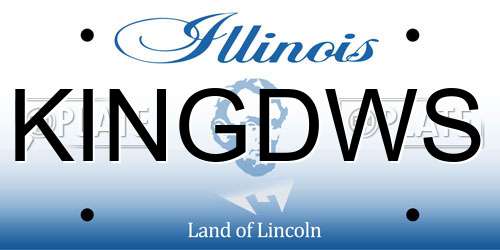 KINGDWS Illinois License Plate