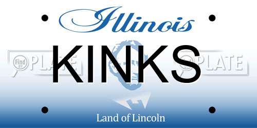 KINKS Illinois License Plate