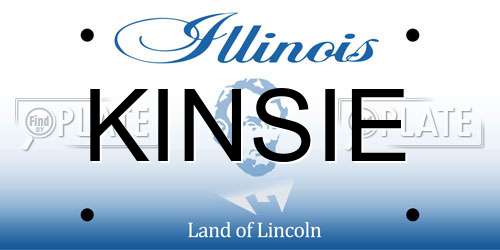 KINSIE Illinois License Plate