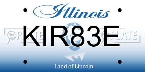 KIR83E Illinois License Plate