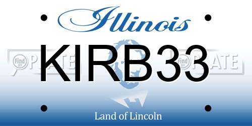 KIRB33 Illinois License Plate