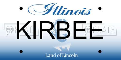 KIRBEE Illinois License Plate