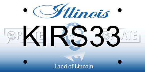 KIRS33 Illinois License Plate