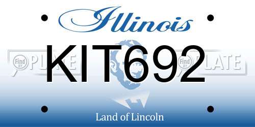 KIT692 Illinois License Plate