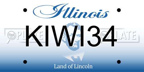 KIWI34 Illinois License Plate