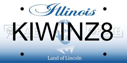 KIWINZ8 Illinois License Plate
