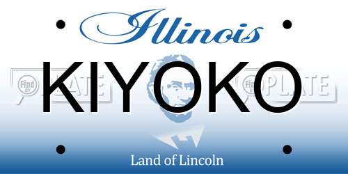 KIYOKO Illinois License Plate