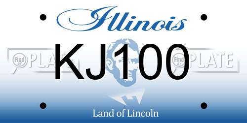 KJ100 Illinois License Plate