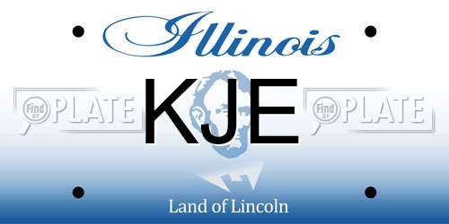 KJE Illinois License Plate
