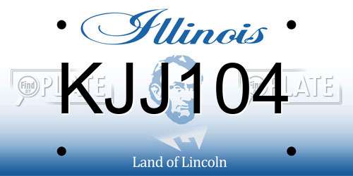 KJJ104 Illinois License Plate