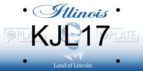 KJL17 Illinois License Plate