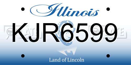 KJR6599 Illinois License Plate