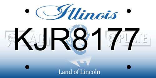 KJR8177 Illinois License Plate