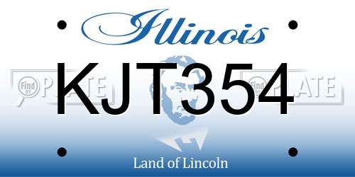 KJT354 Illinois License Plate