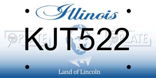 KJT522 Illinois License Plate