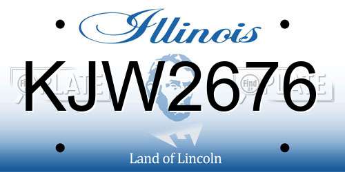 KJW2676 Illinois License Plate