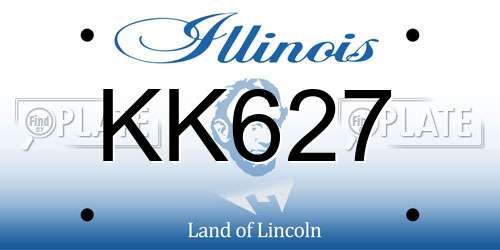 KK627 Illinois License Plate