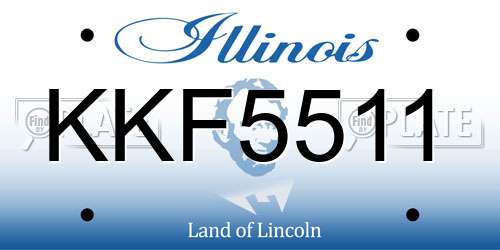KKF5511 Illinois License Plate