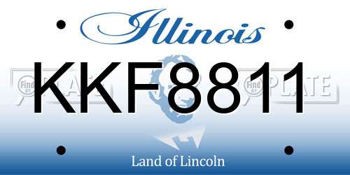 KKF8811 Illinois License Plate