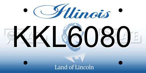 KKL6080 Illinois License Plate