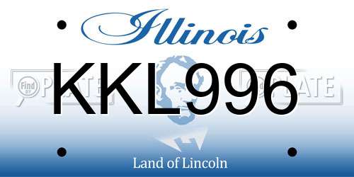 KKL996 Illinois License Plate