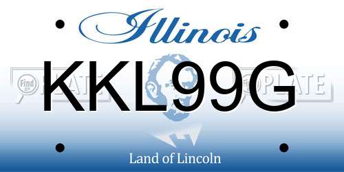 KKL99G Illinois License Plate