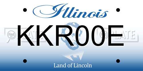 KKR00E Illinois License Plate