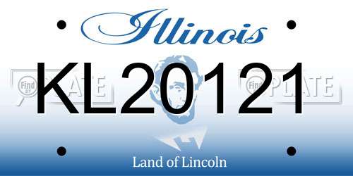 KL20121 Illinois License Plate