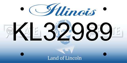 KL32989 Illinois License Plate
