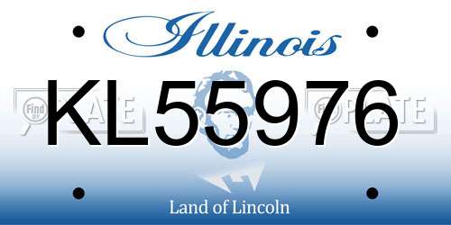 KL55976 Illinois License Plate