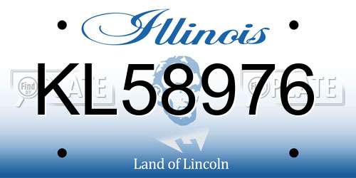 KL58976 Illinois License Plate
