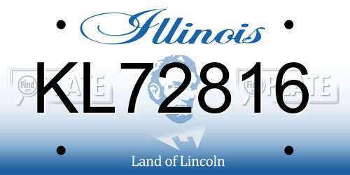 KL72816 Illinois License Plate