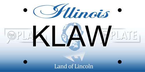 KLAW Illinois License Plate