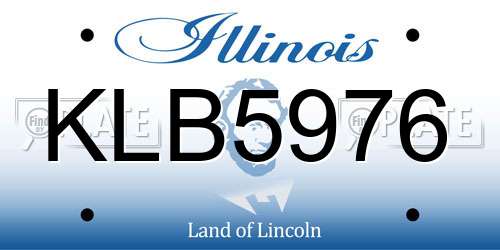 KLB5976 Illinois License Plate