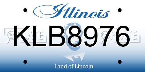 KLB8976 Illinois License Plate