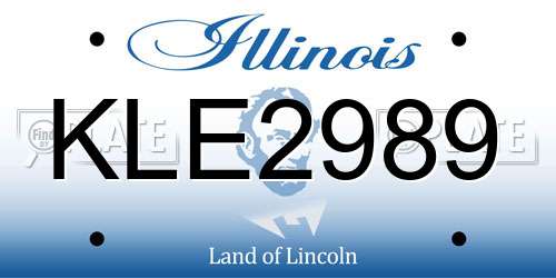 KLE2989 Illinois License Plate