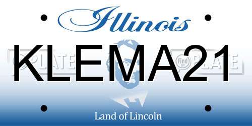 KLEMA21 Illinois License Plate